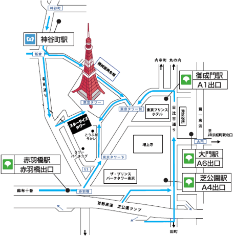 会場への地図